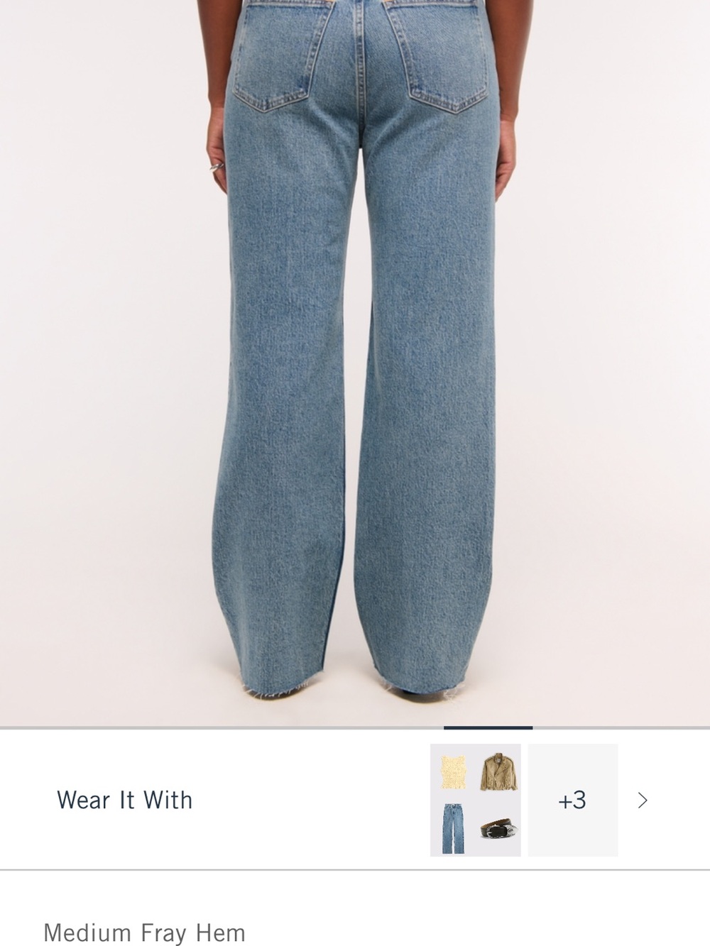 Abercrombie Jeans high rise 90s relaxed frayed hem jeans